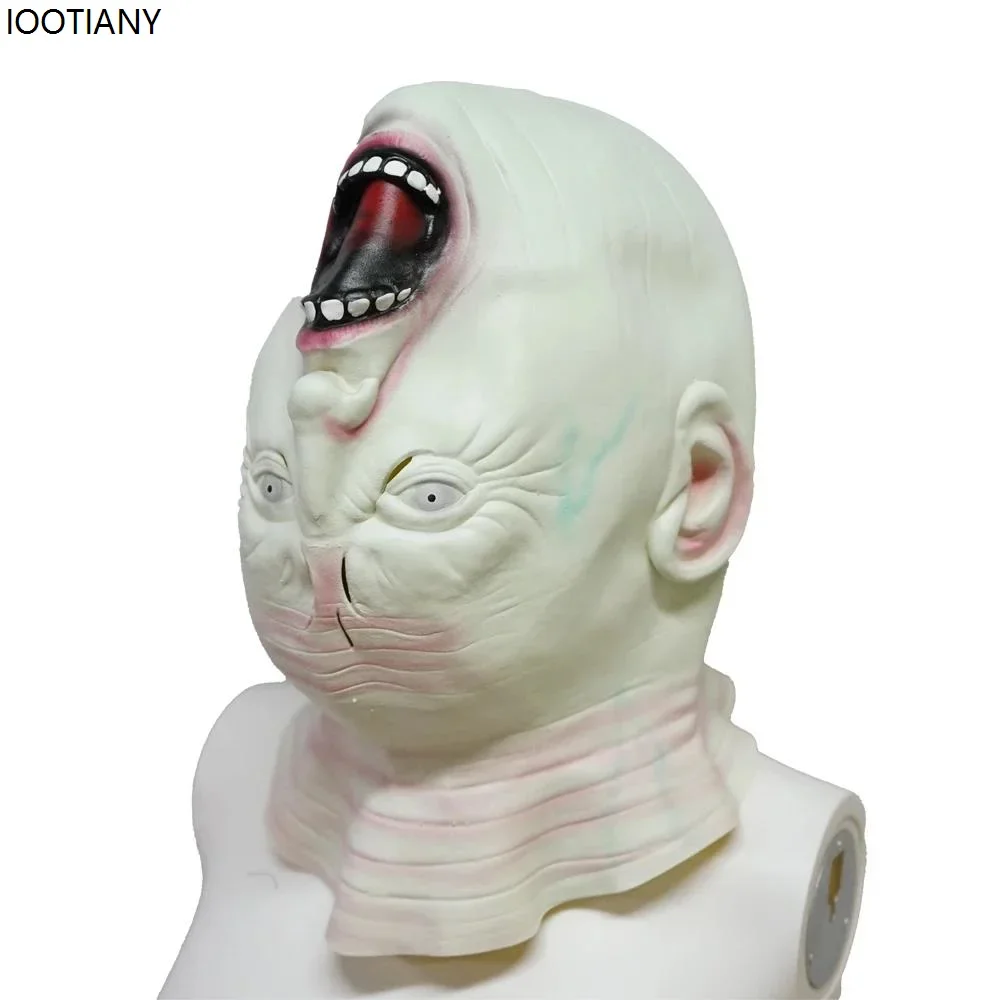 قناع رعب للهالوين كوسبلاي غيبوبة من اللاتكس غطاء رأس مقلوب لعب الأدوار قناع تنكر الدموي لعيد الفصح الغريبة حفلة تنكرية برو