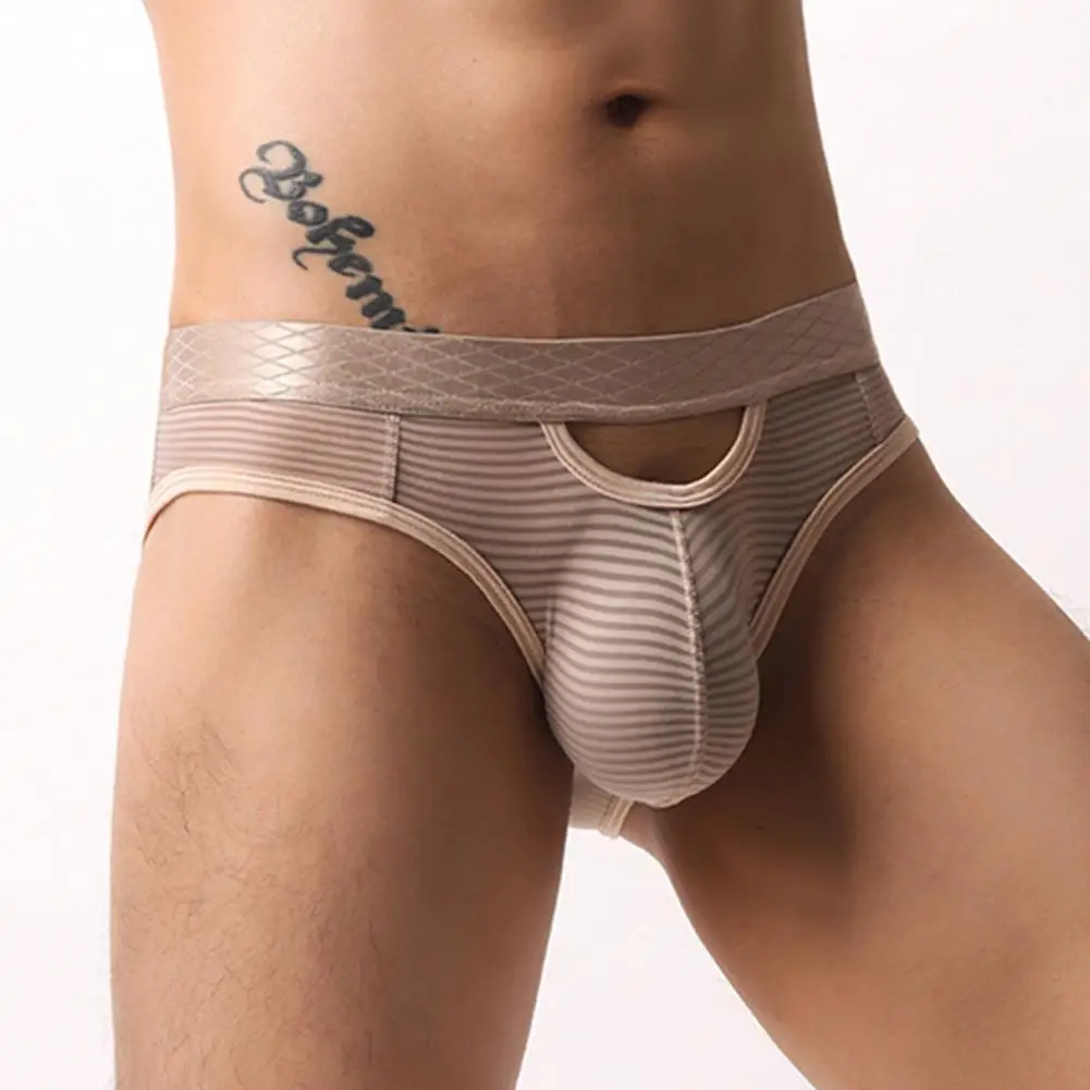 Tight Cut Underwear for Men Men Briefs Men's High Elasticity Briefs Breathable Mesh Underwear Low Waist Tight Fit Panties
