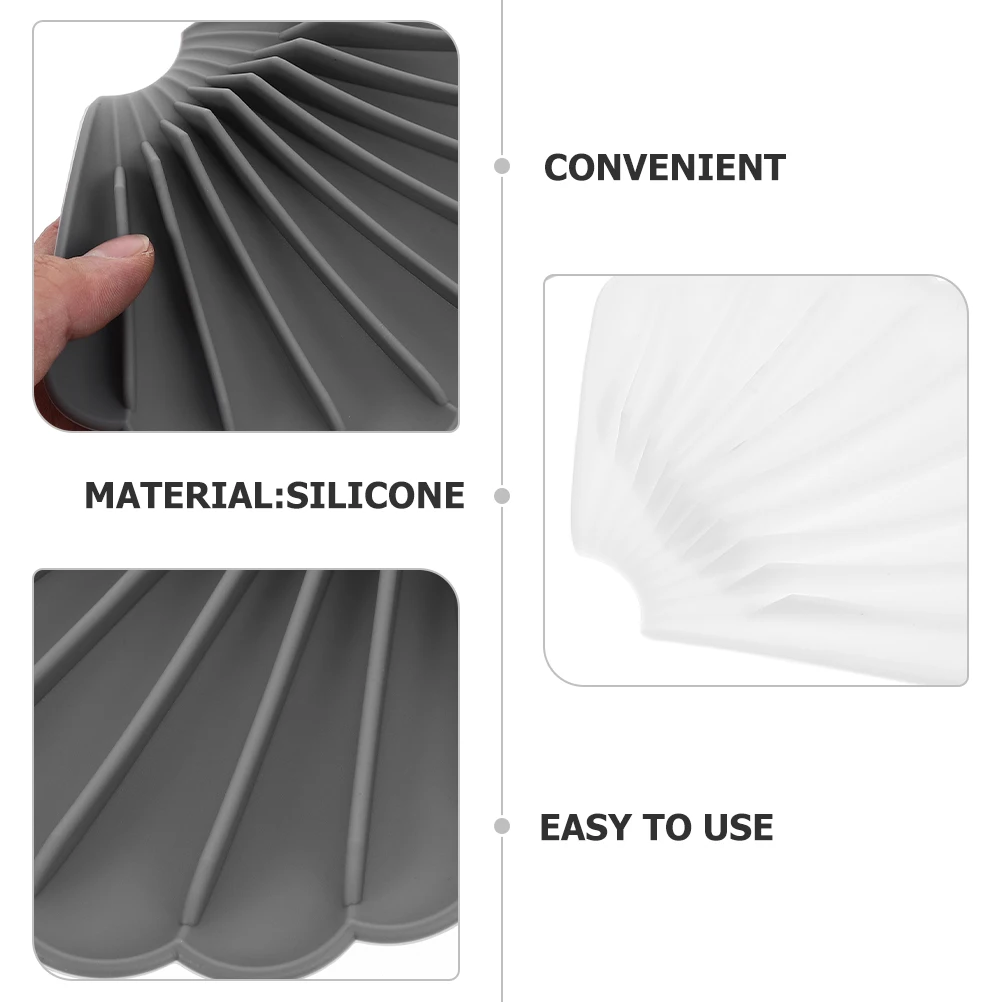 

4Pcs Creative Shell Soap Stand Self-Draining Dish for Bathroom Kitchen Multifunctional Soap Dish Bathroom Supply