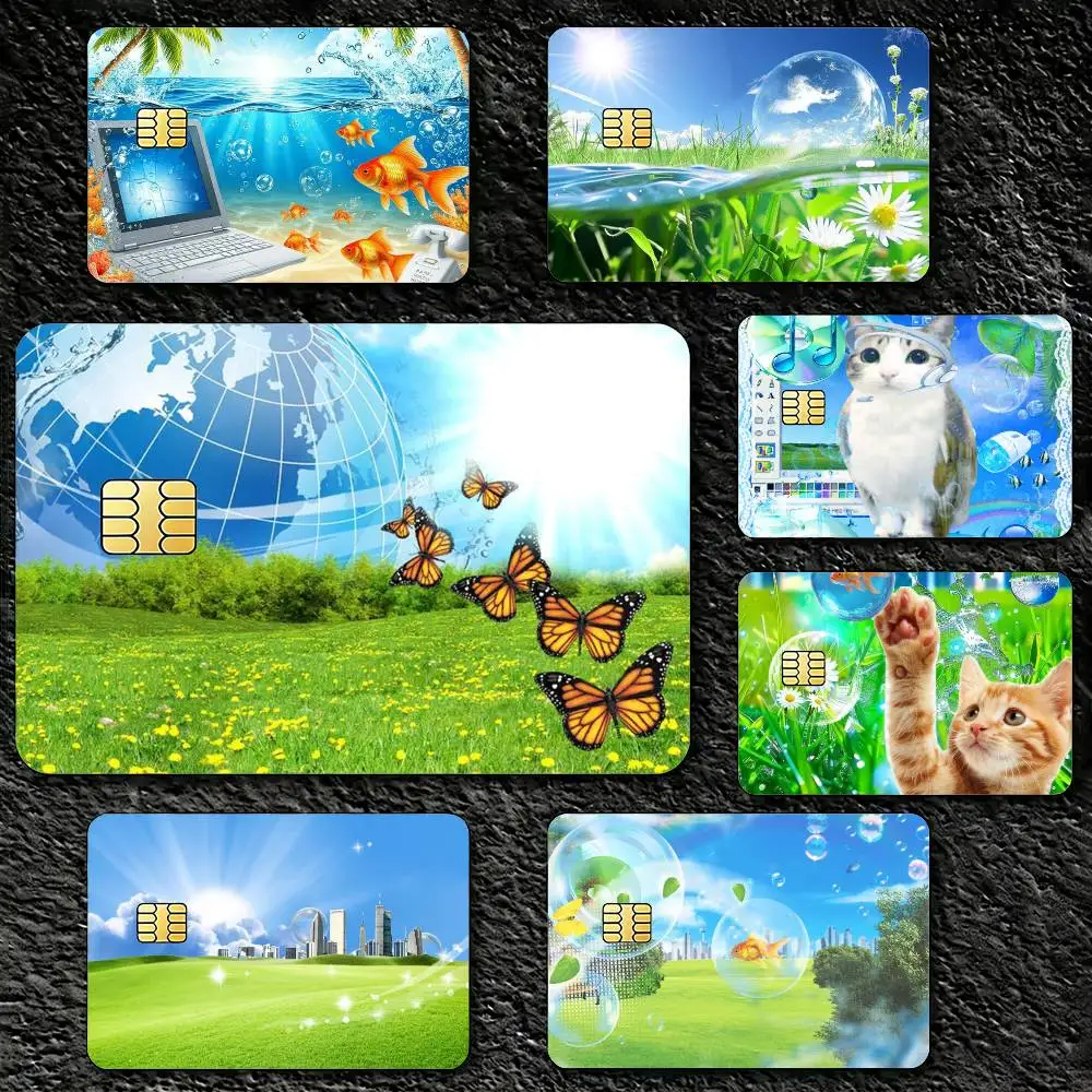 

F-Frutiger A-Aero A-Art Credit Card Skin Stickers For VISA Bank Bus Metro Access Card Protective Film Cover Sticker