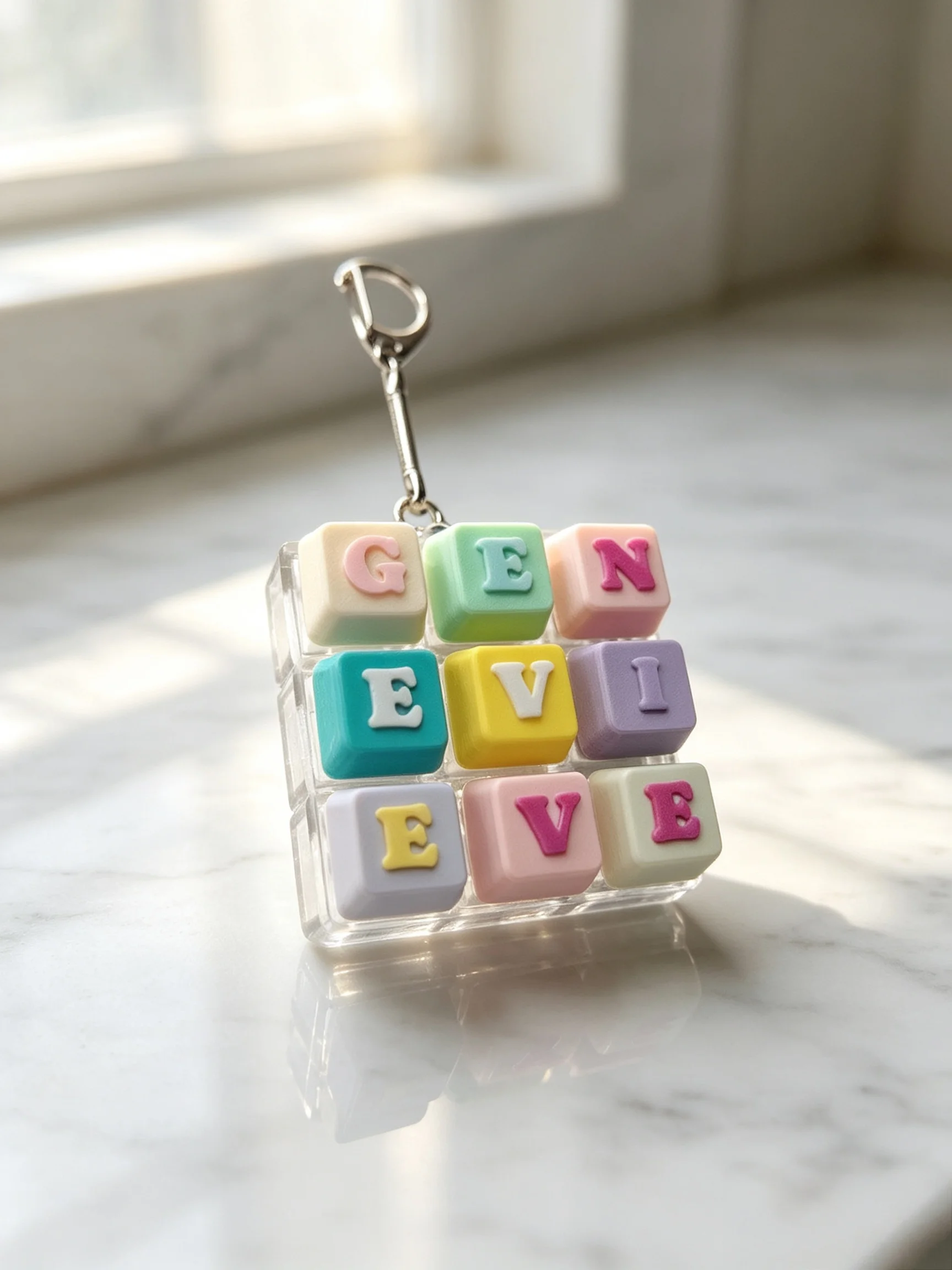 Custom Keyboard Keycaps | Personalized Name Keychain | Clickable Letter Keycap Keychain, Stress Relief Office Gift for Adults