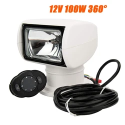 12V 100W Boat Remote Control Spotlight Waterproof High Brightness Yacht Searchlight/high Power Speedboat Search Light