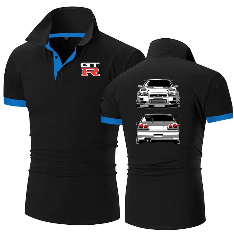 GTR Ares Polo R35 R34 modificato Team nissan camicie a maniche corte da uomo e da donna Nissanes F1 uomo Casual F1 Polo Top 071