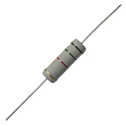 Coaxial Leaded Fusible Wirewound Resistor 6W 1500R 5% 8x24mm Dark Brown Green Red Gold