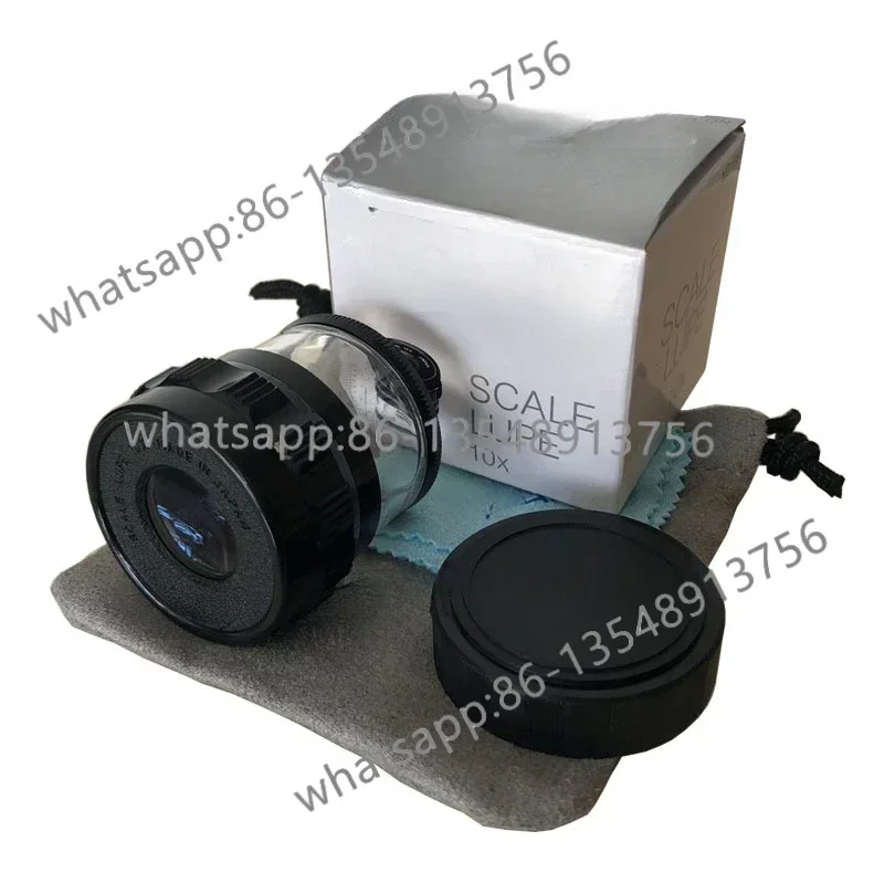 1983- 10X with cross scale magnifying glass portable 10x scale mirror factory direct sales