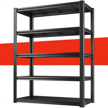 Raybee 차고 선반, 헤비 듀티 보관 선반, 조절식 차고 보관 선반, 5 단 금속 선반 유닛, 2000LBS