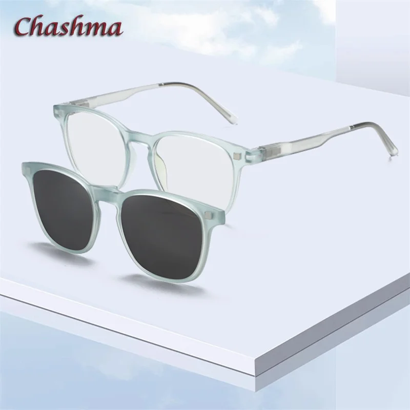 Chashma Clip On Glasses Male Optical Frame Polarized Sunglasses Women Round Eyewear Spectacle for Prescription Lenses