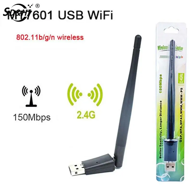 150Mbps MT7601 Mini USB WiFi Adapter Wireless Network Card 802.11 B /g/n Wi Fi Receiver Dongle Set Top Box IPTV Wireless Rece