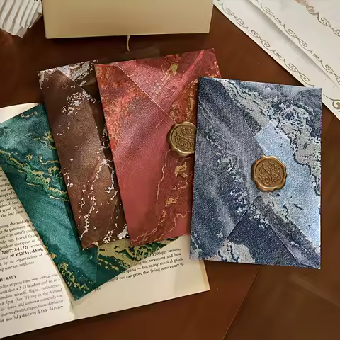 20pcs vintage envelope set (10 envelopes + 10 wax seals). for sealing contracts, invitations, tender docs, and writing cards