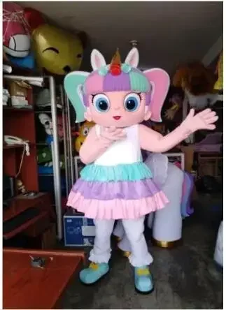 

New Adult Top Sales Unicorn Doll Girl Mascot Costume Halloween Christmas Dress Full Body Props Outfit Mascot Costume