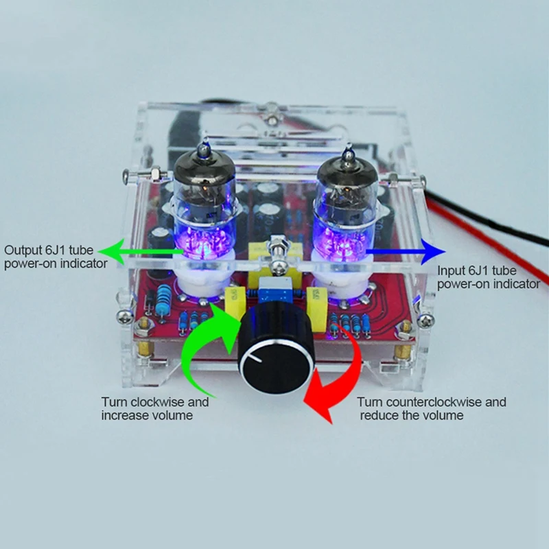 Hifi Fever 6J1 Tube Preamp Amplifier Board Dual Channel Class A Volume Control Adjustment Tone Preamplifier