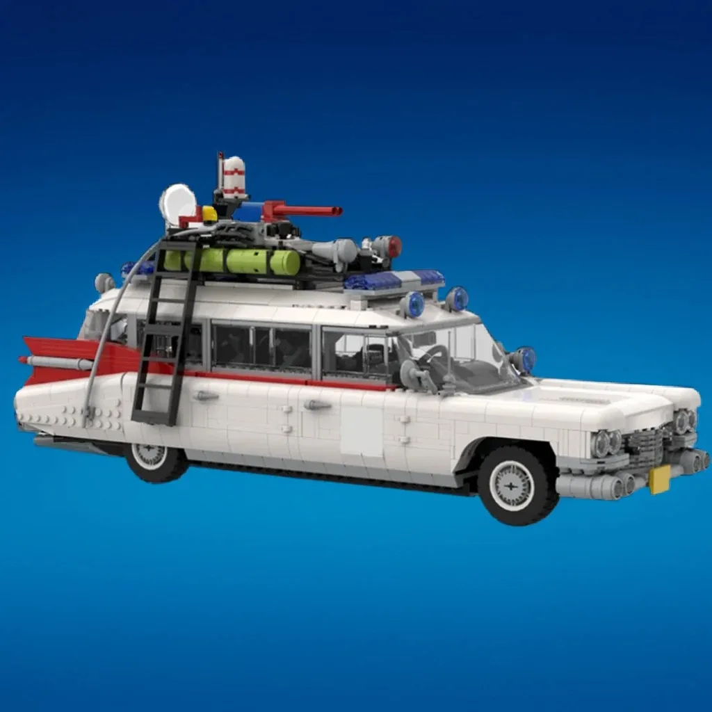 

3250 шт. MOC ECTO-1 классические фильмы мод «Охотники за привидениями» ретро автомобиль классическая модель автомобиля DIY строительные блоки игрушки на день рождения подарок
