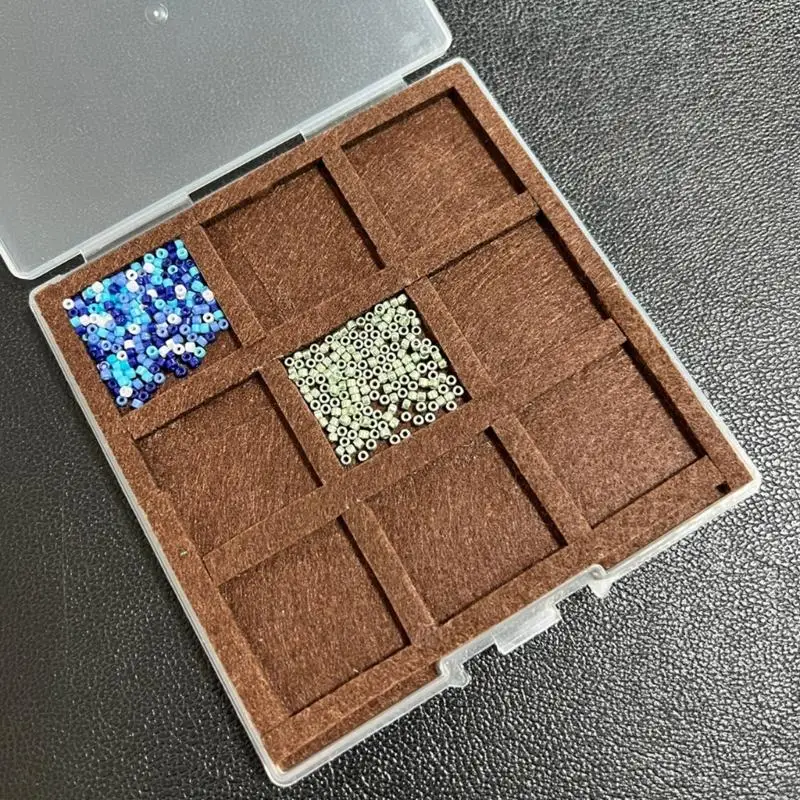  9 Section Jewelry Organizers Tray Felt Lined Plastic Storage For Beads And Accessories Portable Designs Craft