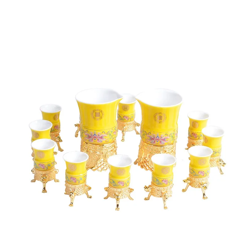 Featured ceramic Baijiu cup festive gift logo y