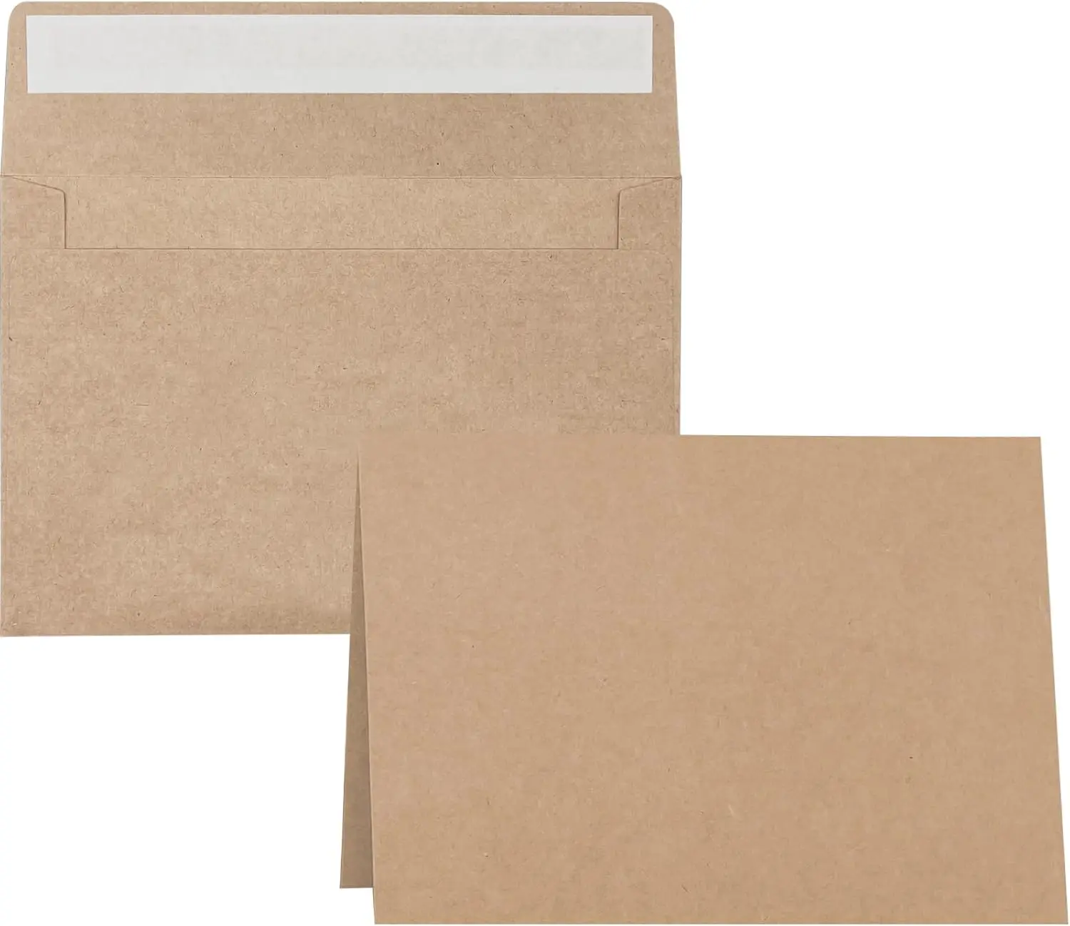 

Cards and Envelopes 4x6, 50 Pack Brown Blank Folded Greeting Cards and Envelopes Set with A4 Greeting Card Envelopes for DIY Gre