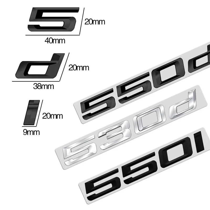 

3D Emblem Car Stickers Badge Decal Trunk Decor for BMW 518i 520i 523i 528i 530i 535i 550i 518d 520d 523d 525d Auto Accessories