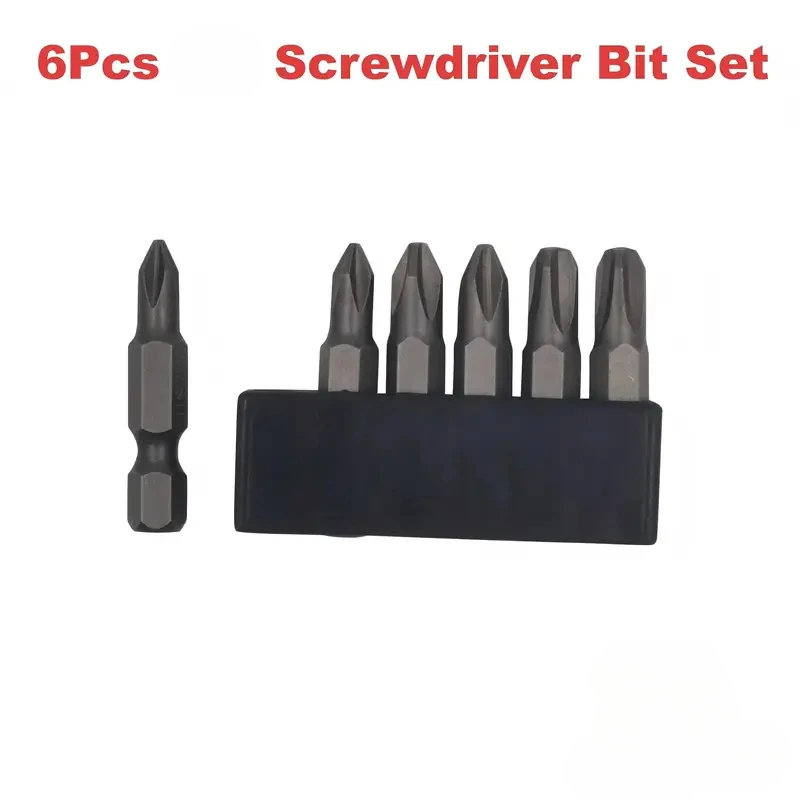 6Pcs Screwdriver Bit Set, 1/4 Hex Shank, S2 Alloy Steel & 6-Slot Storage Strip – Perfect for Auto Motorcycle Repair Tool Kit