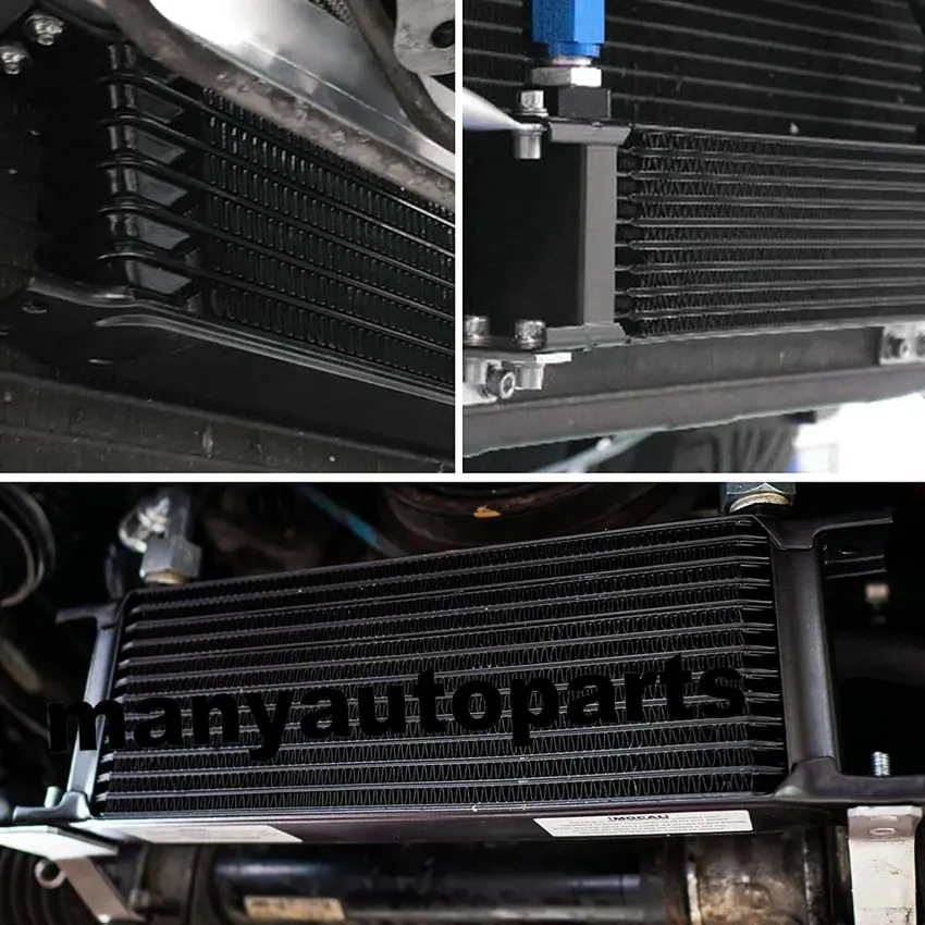 Black Universal 30 Row AN-10AN Aluminum Engine Transmission Oil Cooler
