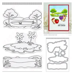 Summer Scenes Stamp or Metal Cutting Dies Sets Cute Animals Die for DIY Craft Making Greeting Card Scrapbooking 2024 New Arrival