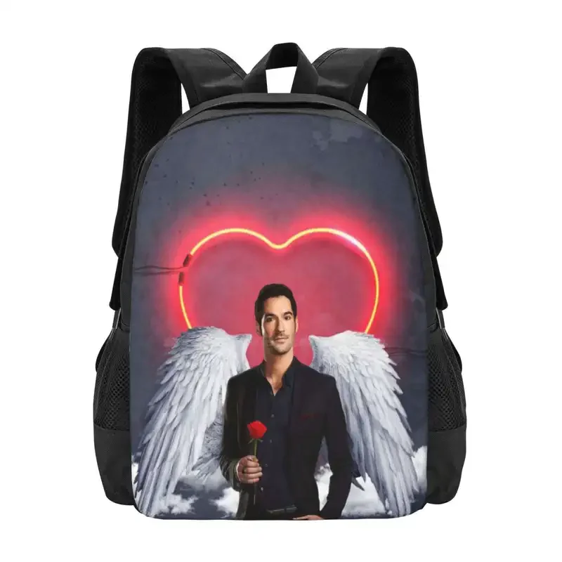 Lucifer #1 Hot Sale Schoolbag Backpack Fashion Bags Lucifer Morningstar Devil Angel Tom Ellis