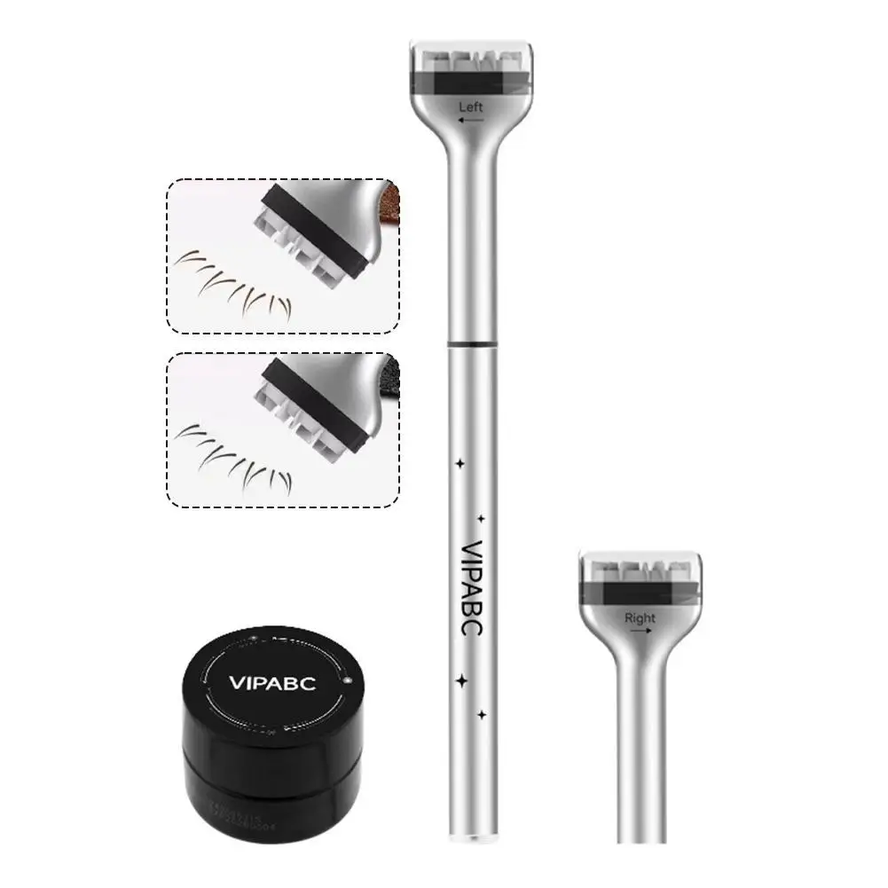 Dezone-Pestana Selo Maquillage Professional cílios, impermeável e à prova de suor, Eye Liner Pen, 2 em 1