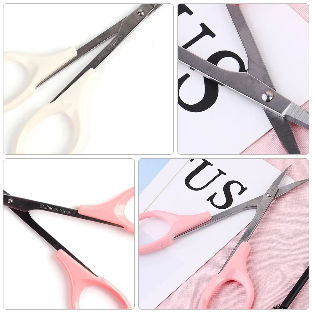 กรรไกรเสริมความงาม 2 ชิ้น กรรไกรตัดขนคิ้ว กรรไกรตัดขนตา ความแม่นยำสูง น้ำหนักเบา พกพาสะดวก อุปกรณ์แต่งหน้าสำหรับใช้ในชีวิตประจำวัน