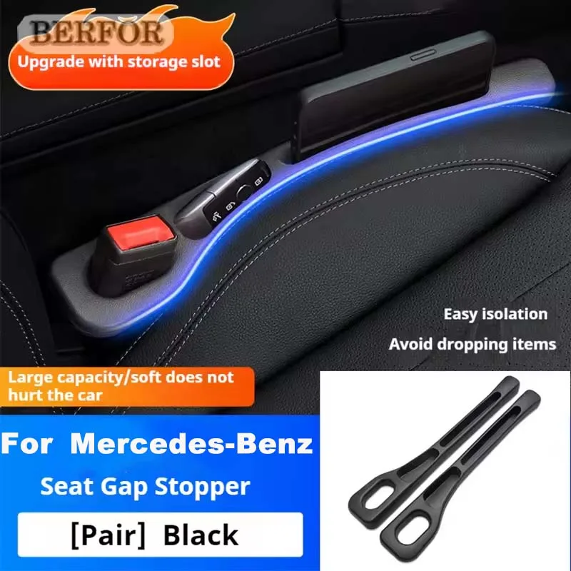 Car Seat Gap Filler Side Seam Plug Strip with Groove Leak-proof Filling Strip For Mercedes Benz AMG GLS A B C E S Class GLK