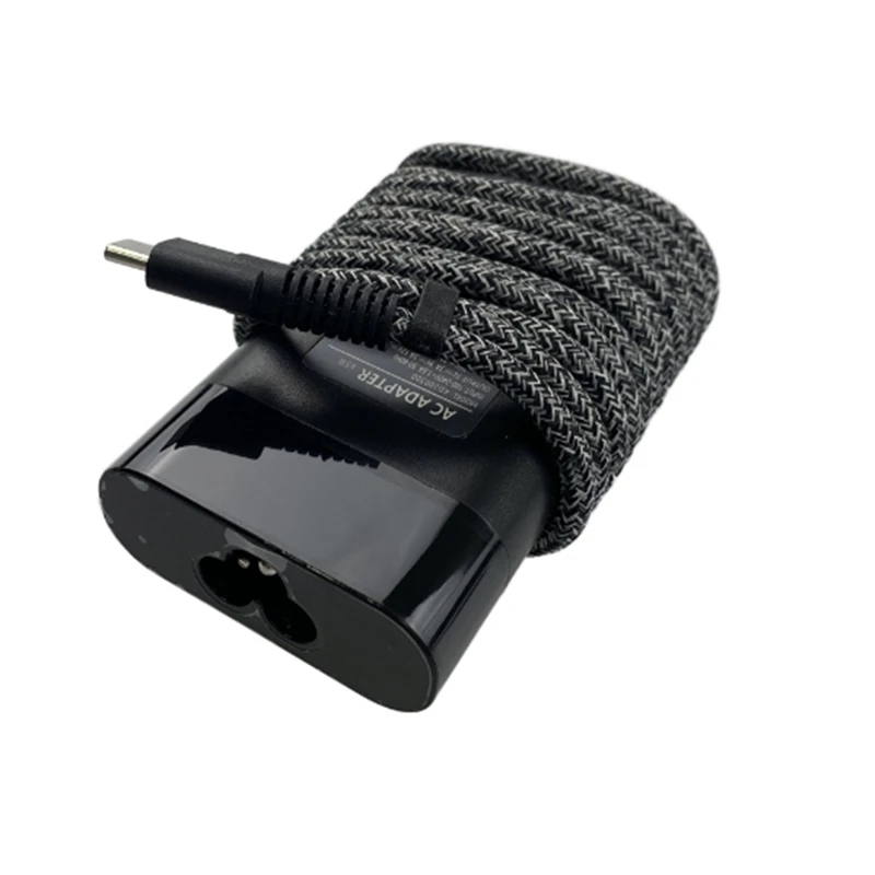 AC240V ramping 65W USB C Charger, untuk Hp Elitebook Chromebook Spectre pengisian cepat Laptop Tipe C Power Adapter US Plug