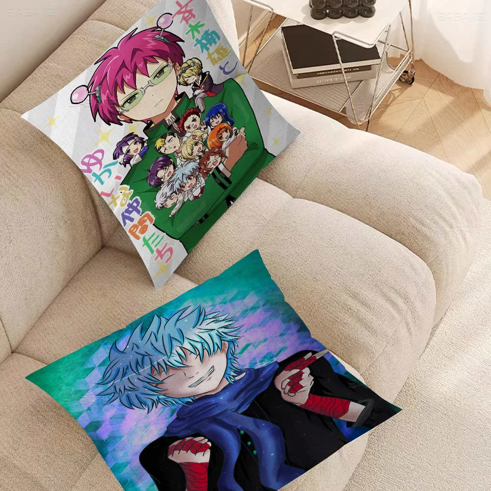 

Saiki K Poster Saiki K Disasterus Life Saiki Kusuo Japanese Anime Cushion Cover Pillow Cover Decor Pillowcase Printed Cushion