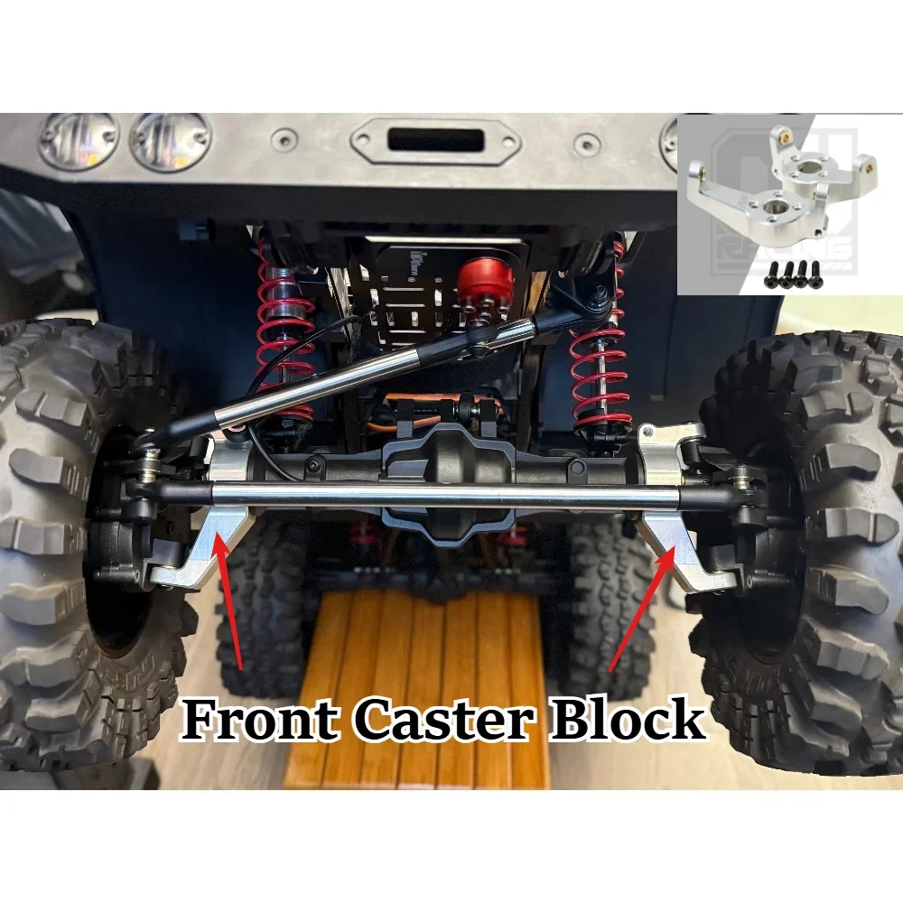 1/5 1/6 RC Crawler Simulation Spare Part custom size Front Caster Block 7075 Aluminum Alloy For CROSSRC EMO XX Series Accessory