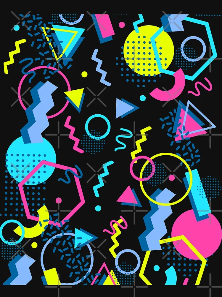 Retro Style 70s 80s 90s Memphis Style Abstract Classic T-Shirt image 6