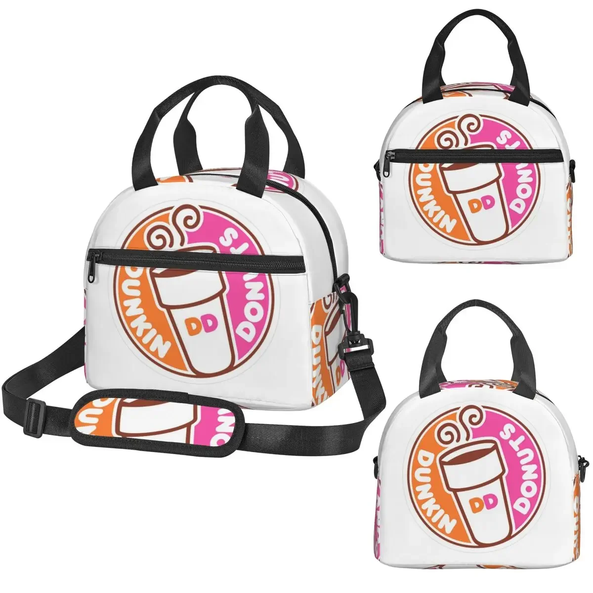 Dunkin Donuts Insulated Lunch Bag for Women Kids Leakproof Food Boxes Thermal Lunch Box Tote