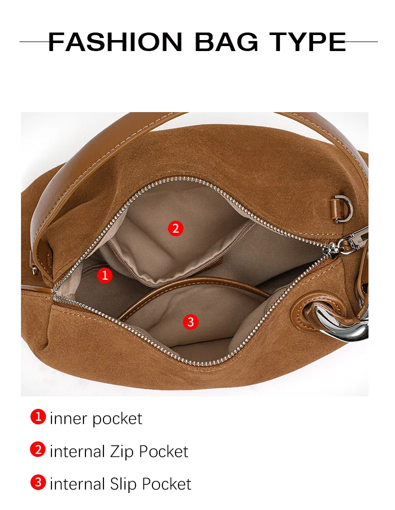 Aidanni Vintage Matte Cowhide Pillow Bag, Damenhandtasche, große Pendler-Schulter- und Umhängetasche, strukturierte Damentasche – Detail 7