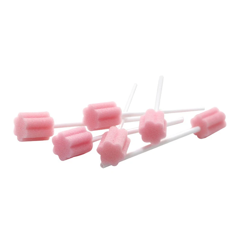 100Pcs Disposable Oral Care Sponge Swab Tooth Cleaning Mouth Swabs With Stick Sponge Head Cleaning Cleaner Swab