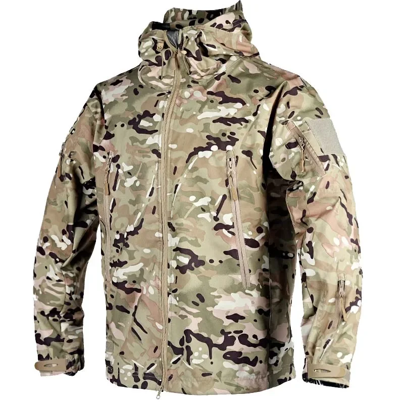 Outdoor Jacket Men Tactical Jackets Waterproof US Camo Coat Wear Resistant Airsoft Mens Clothing Windbreakers Hunting Jackets