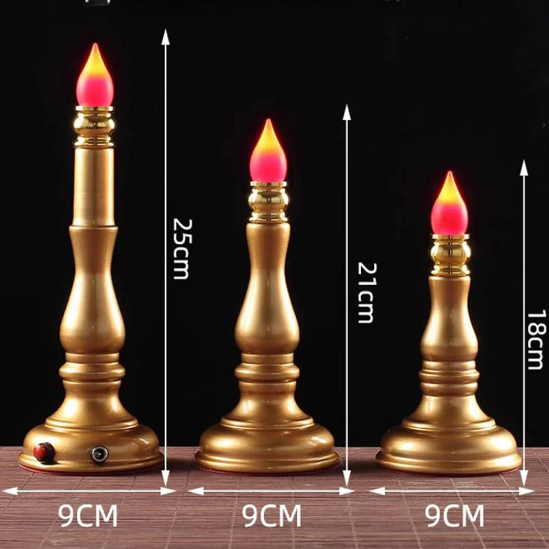 LED Rechargeable/plug-in Offering Buddha Lanterns Changming Lamp High Quality Alloy Material Desktop Decoration Offering Tables