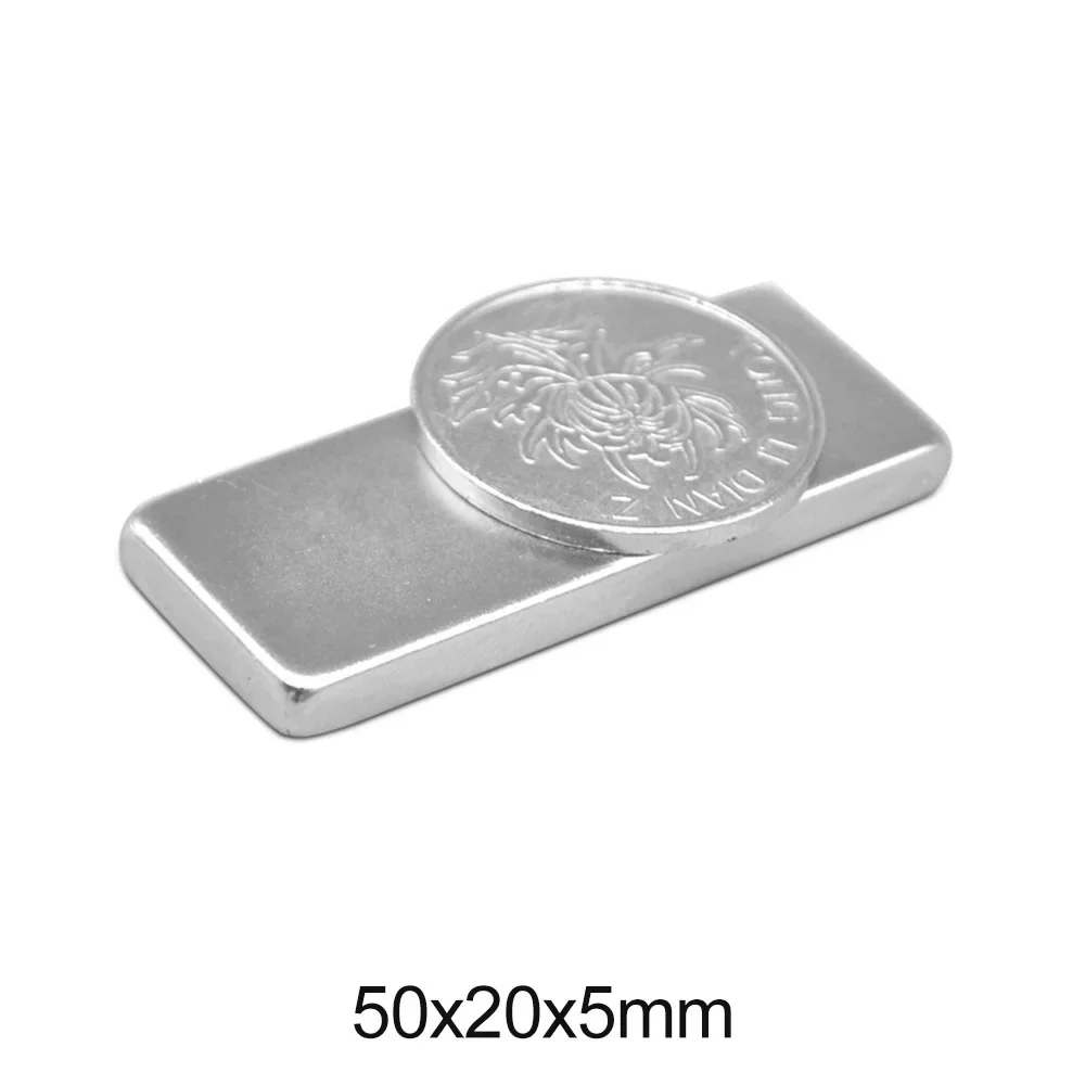 50x20x5 Powerful Quadrate Magnets 50mmX20mm Neodymium Magnet 50x20x5mm Strong NdFeB Permanent Magnetic 50*20*5 mm