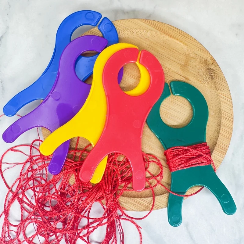 10pcs Colorful Sewing Winding Board Large Cross Stitch Yarn Bobbin Spool Thread For Knitting Sewing Crochet Weave Winder Tool