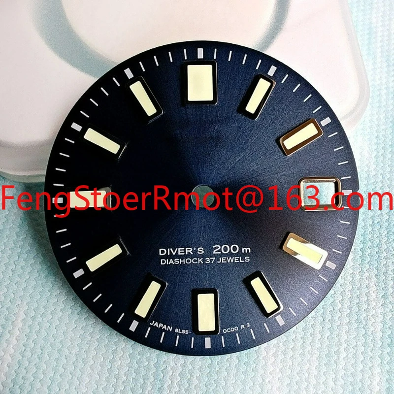 Suitable for 62MAS sun gray modified dial Suitable for NH35 movement C3 green luminous real nail dial