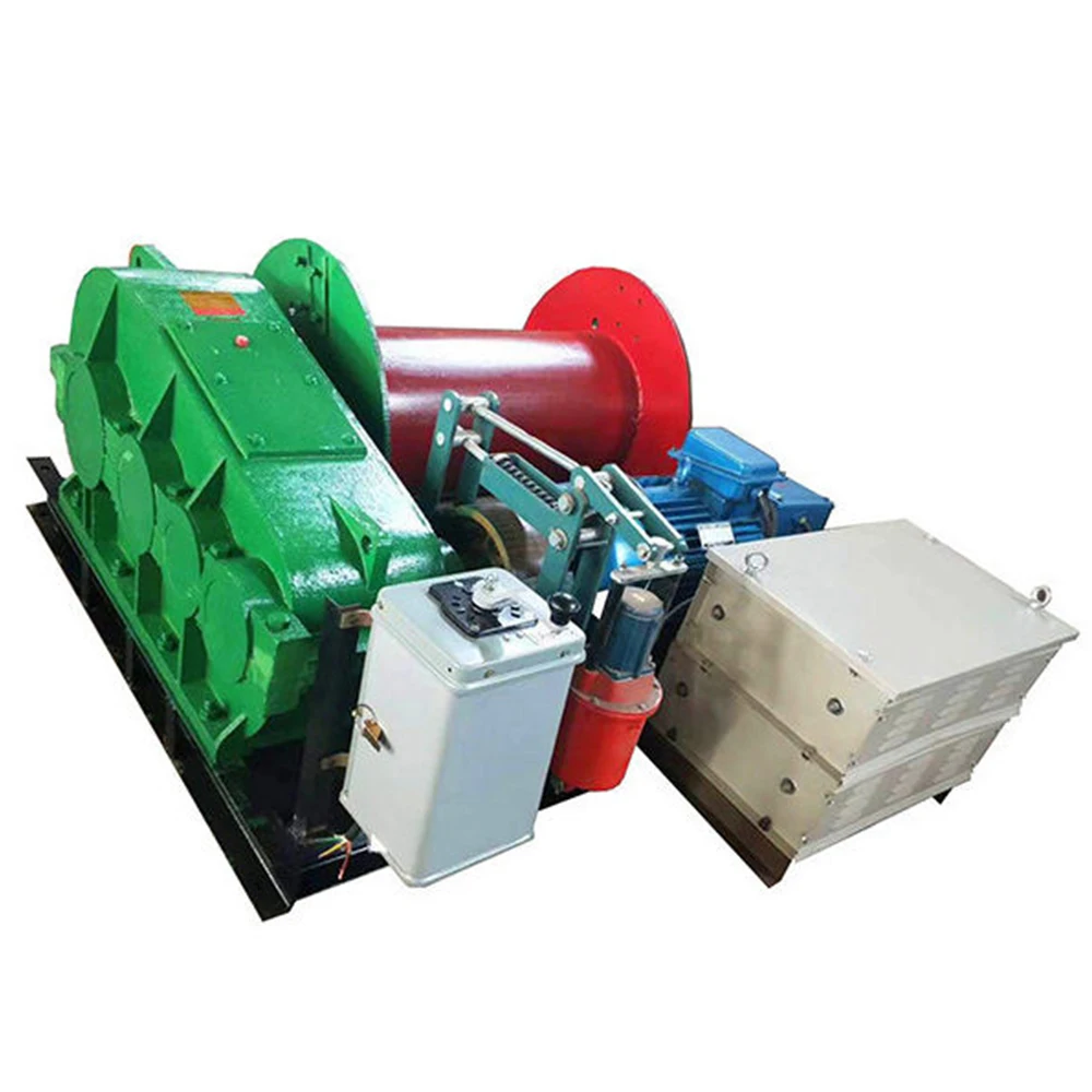 Heavy Duty Electric Wire Rope Winch Industrial Lifting Hoist Construction Material Pulling Winch With Brake System