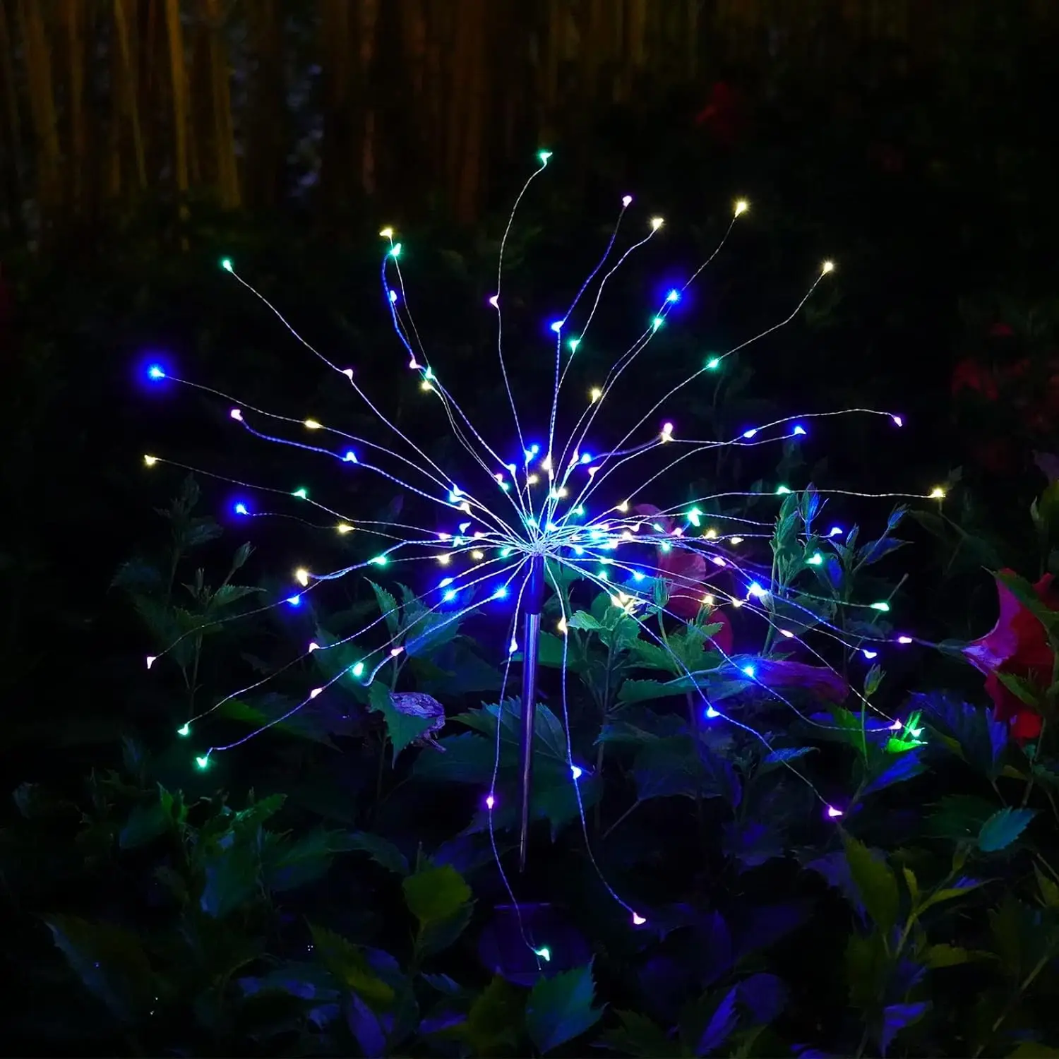 LED Solar Fireworks Lights, 200LEDs, IP65 Impermeável, Natal, Pathway, Festas, Decorações de Jardim, Outdoors Lights, Lawn Lamps