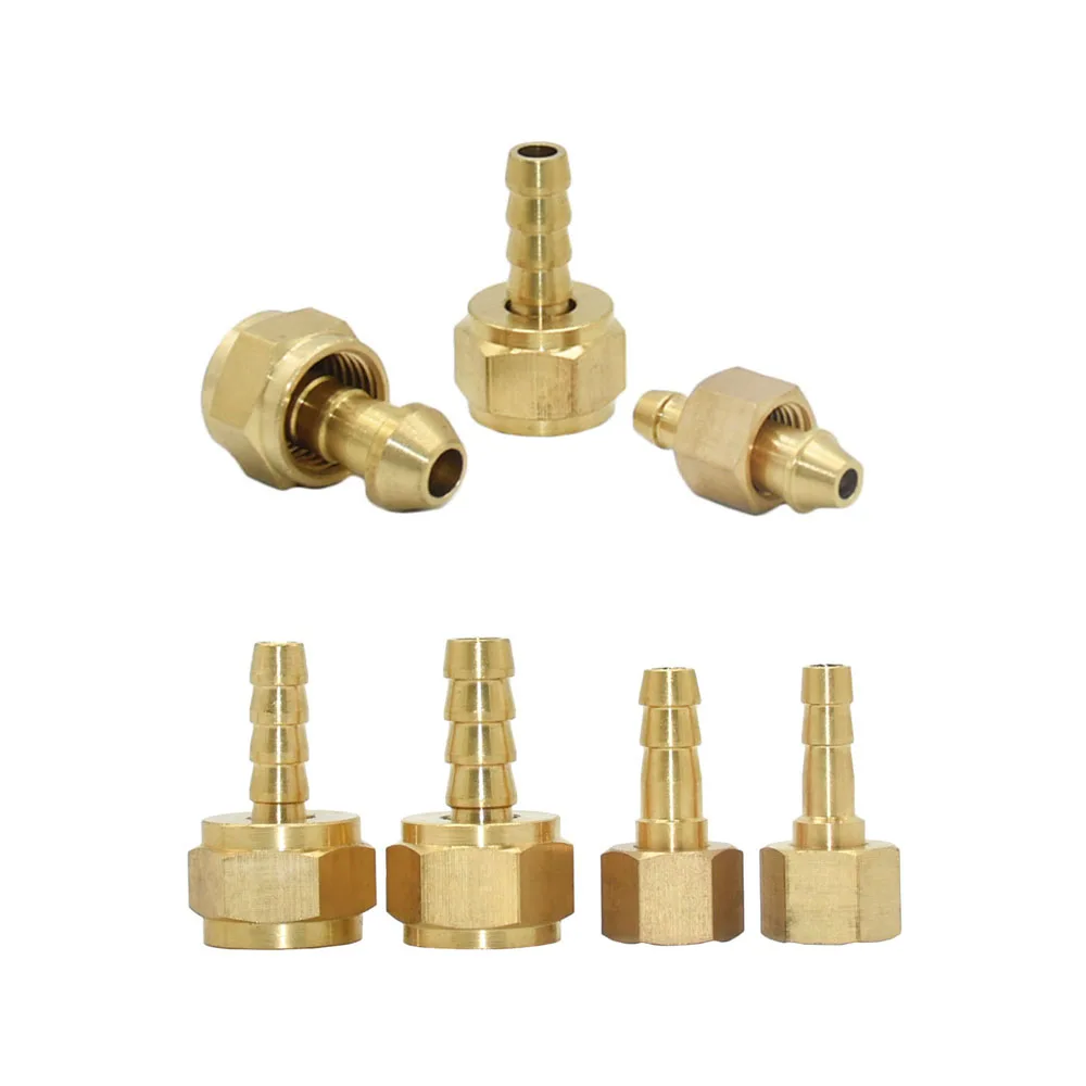 Brass Female Thread 1/8 1/4 3/8 To 5/6/7/8/9/10mm Barb Hose Connector Garden Hose Connector Copper Coupler Hose Fittings