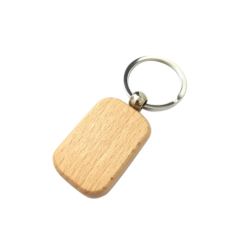 Custom Beech Wood Round Keychain, Personalized Gift