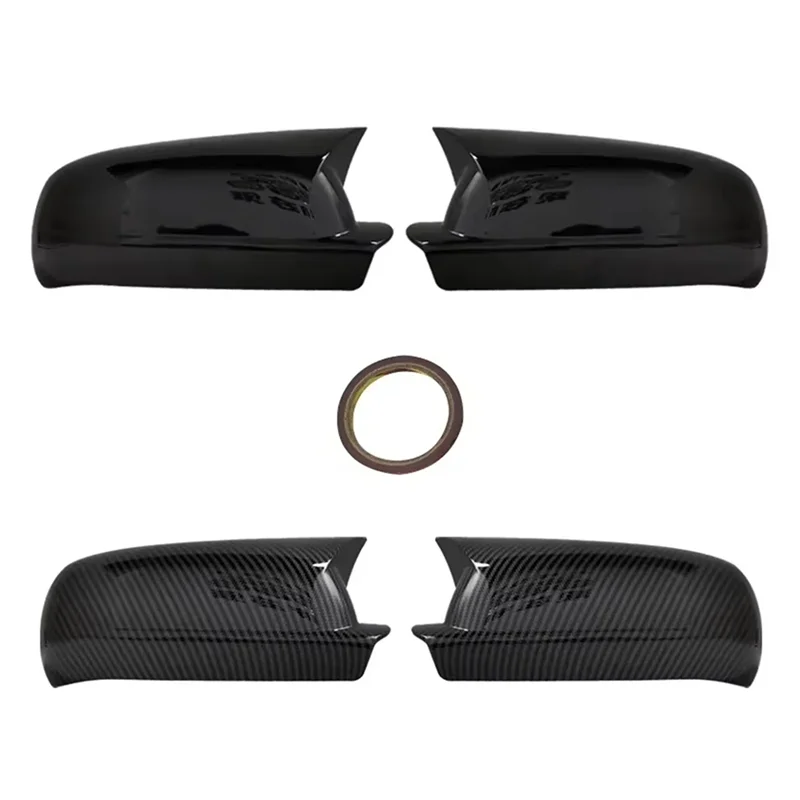 Rearview Side Mirror Cover Car Rearview Side Mirror Cap Forvw Golf 4 MK4 1998-2002 Passat Jetta Black