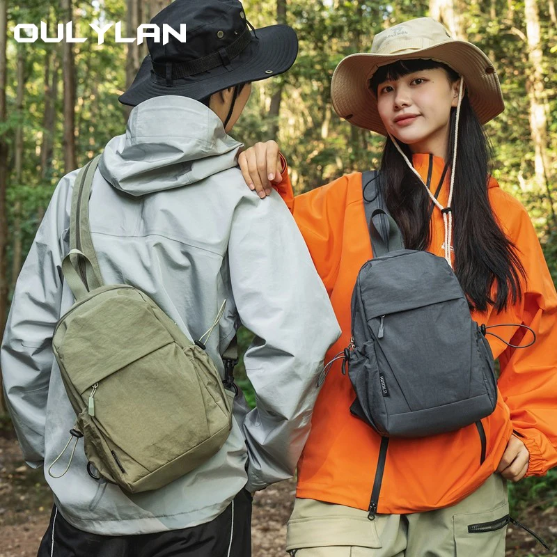 2025 New High Quality Casual Chest Bag Solid Business Outdoor Shoulder Bag Oxford Waterproof Multilayer Fashionable Small Satche