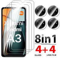 Glass For Redmi A3 Tempered Glass 8In1 Screen Protector For Xiaomi Redmi A3 A3x 14C 13C Redmi14C 4G Lens Glass Protective Films