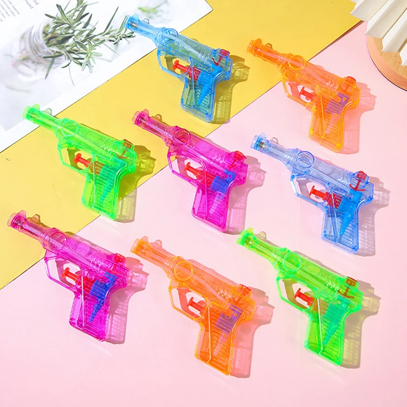 Water Gun Squirt Toys Mini Candy Color Portable Kids Transparent Small Water Rifle Summer Children\'s Gifts Toys Easy Operation