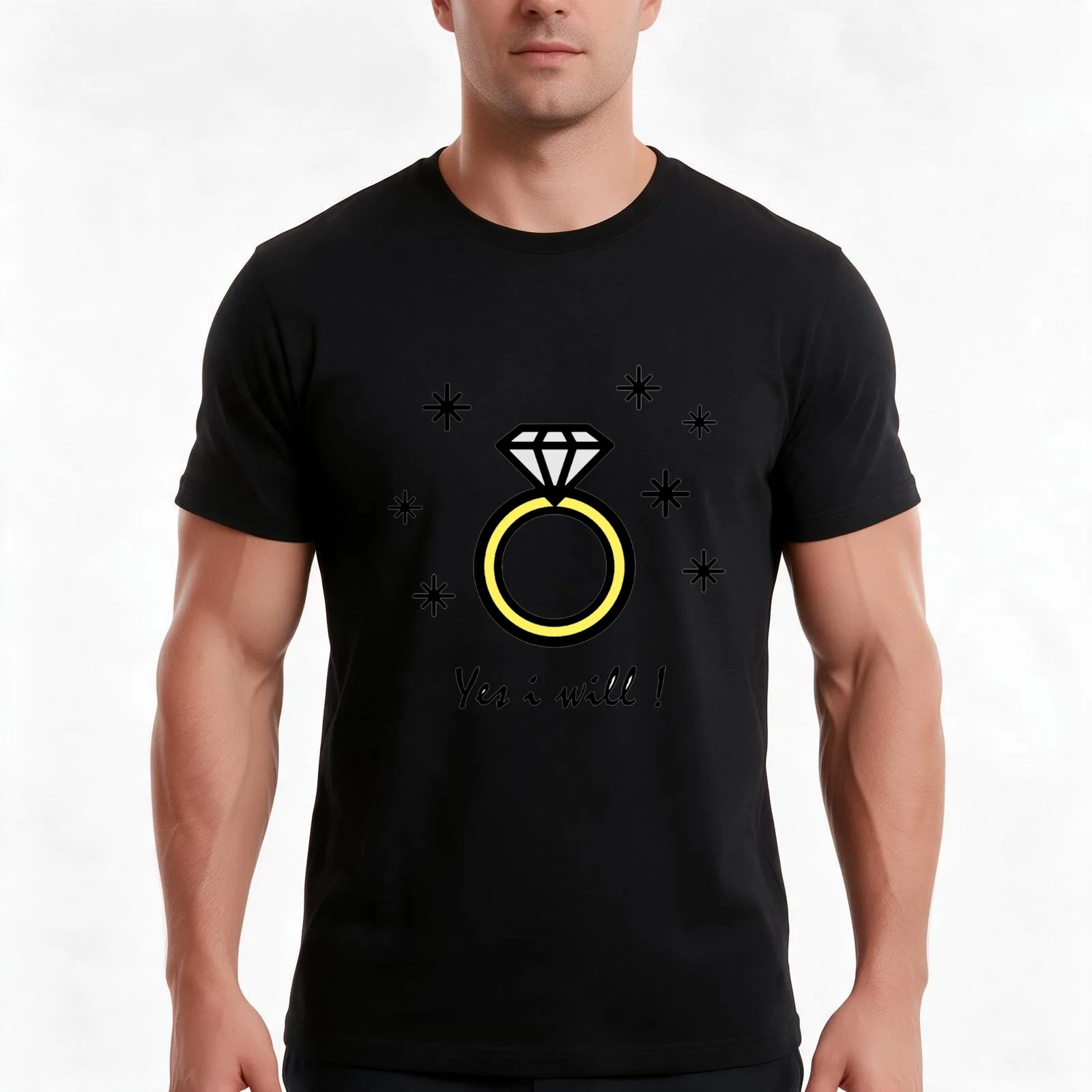 Team groom!! Marriage proposal? Then this is what you need. If you set up your team with this T-Shirt, Summer Casual Cotton Tee