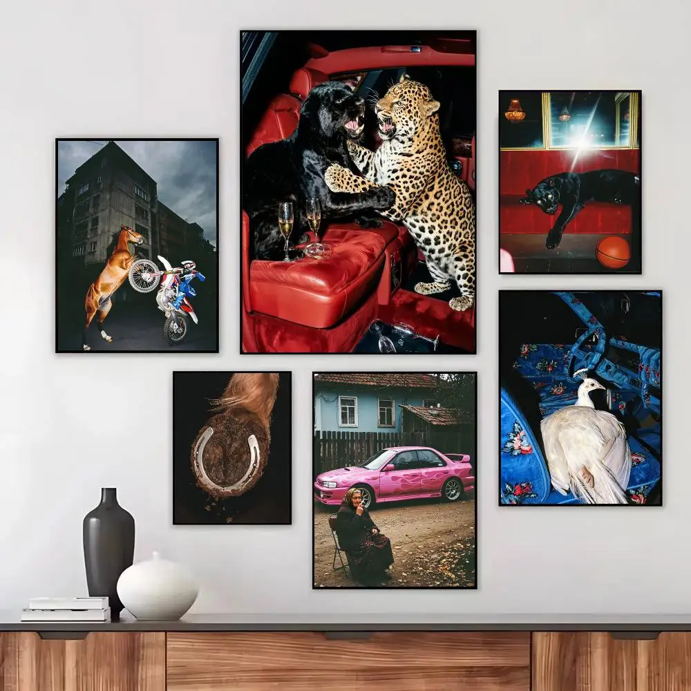 Vintage Surreal Photo Art Self‑adhesive Poster Peel & Stick Apartment Deco Poster HD