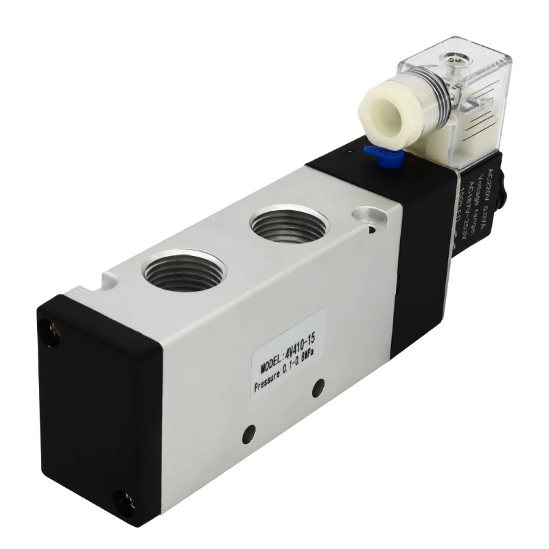 

4V410-15 1/2'' Inner Guide Type 5 Way 2 Position Solenoid Valve AC110V AC220V AC380V AC24V 24V DC 12V DC